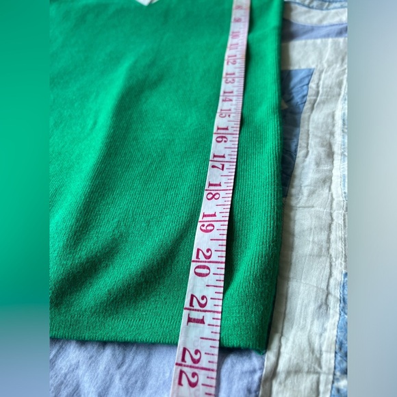 Forcast Womens Green Knit V-Neck Euro Coastal Summer Cute Tank Top XS 2 - Picture 6 of 9